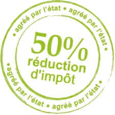 50% réduction d'impot